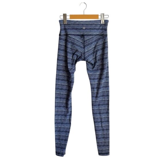 Lululemon Wunder Under Pant III Size 4 Space Dye Twist Sapphire Blue Multi - Picture 6 of 12